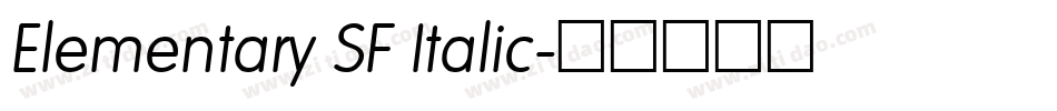 Elementary SF Italic字体转换